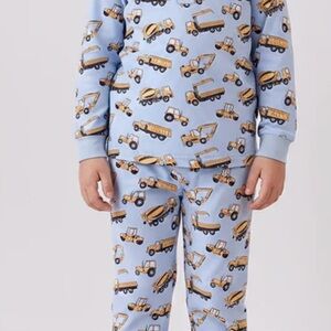 Construction Vehicle Print Kids Pajamas